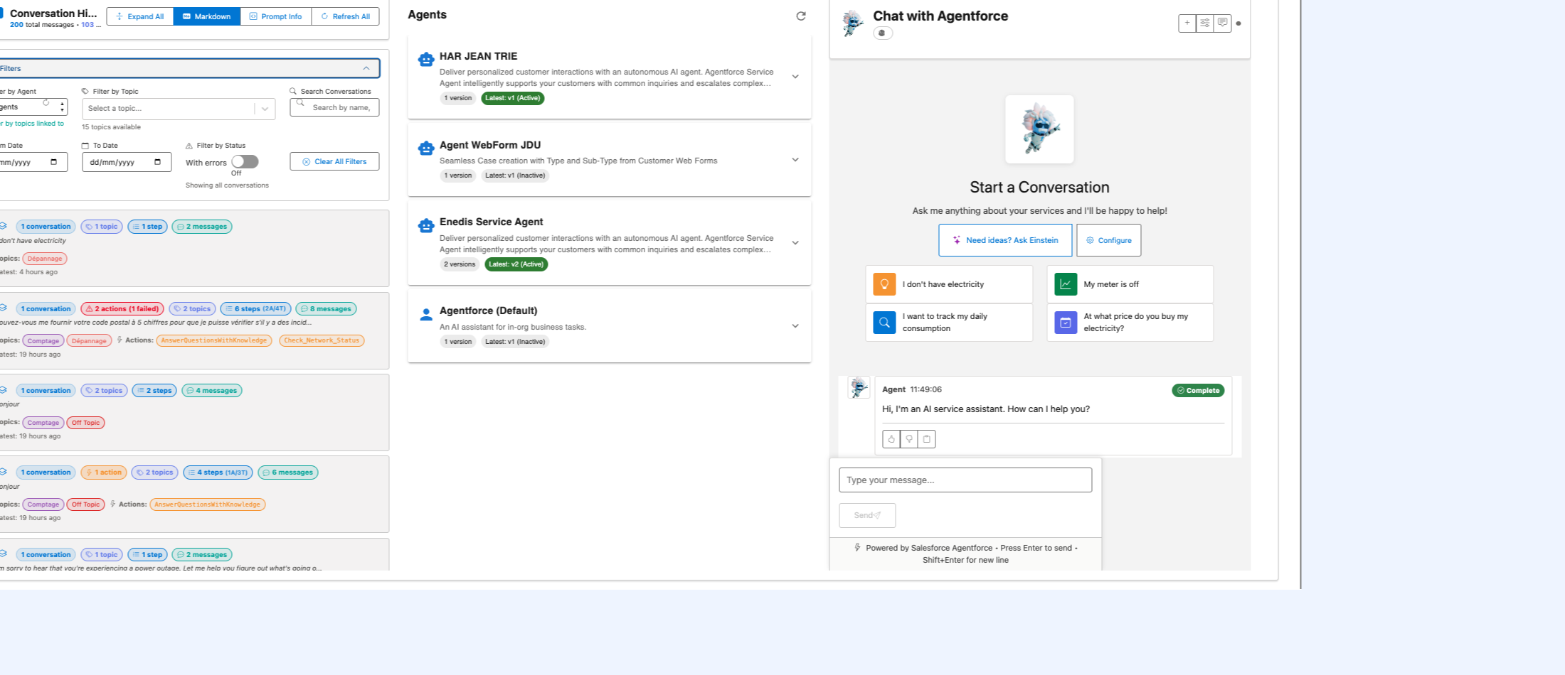 Conversation History Filters